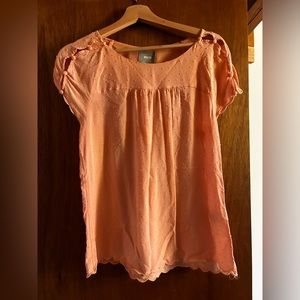 Anthropologie Maeve Swiss Dot short sleeve top